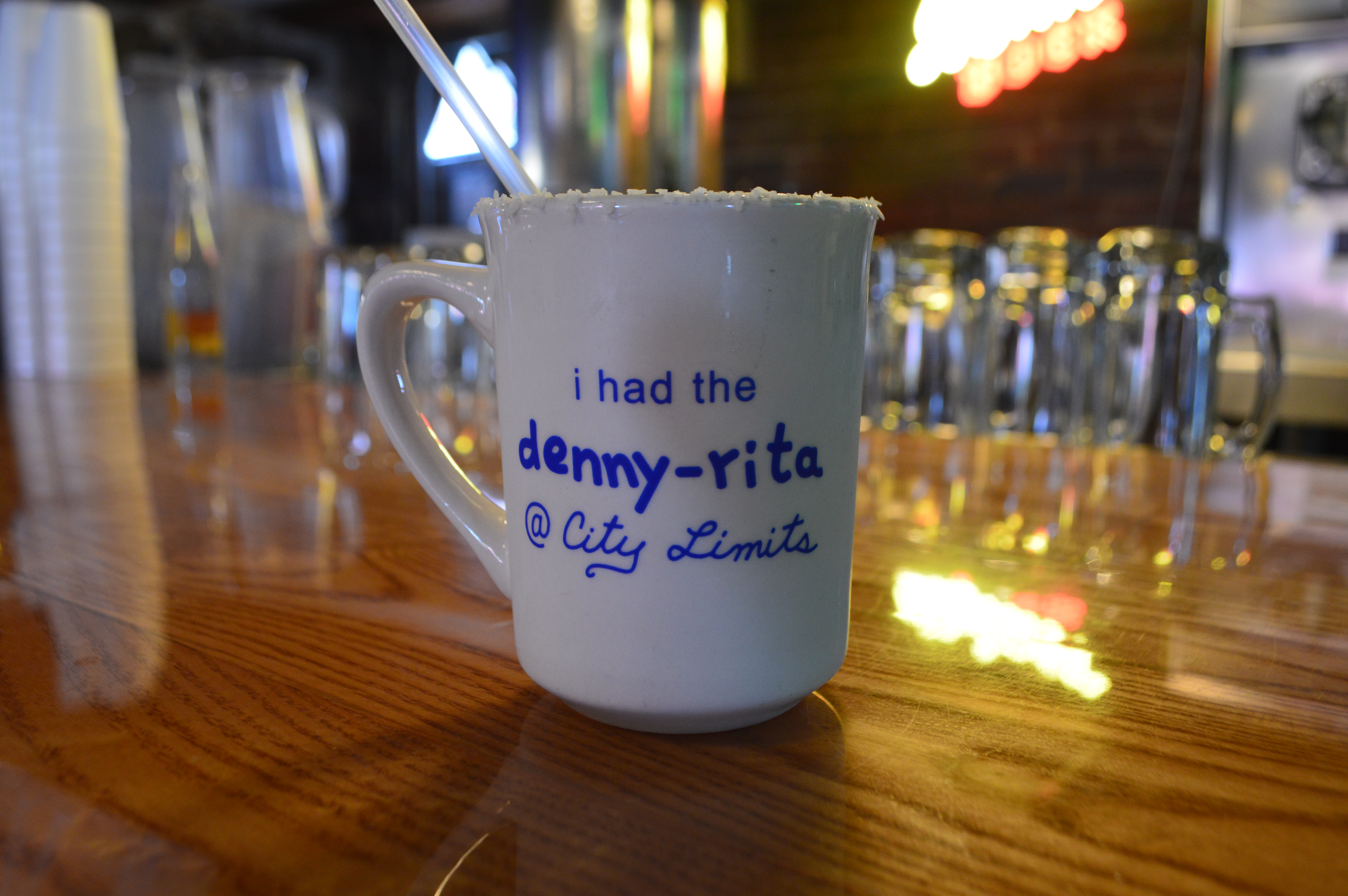 City Limits denny-rita — the house margarita served in a coffee cup, Sherman TX