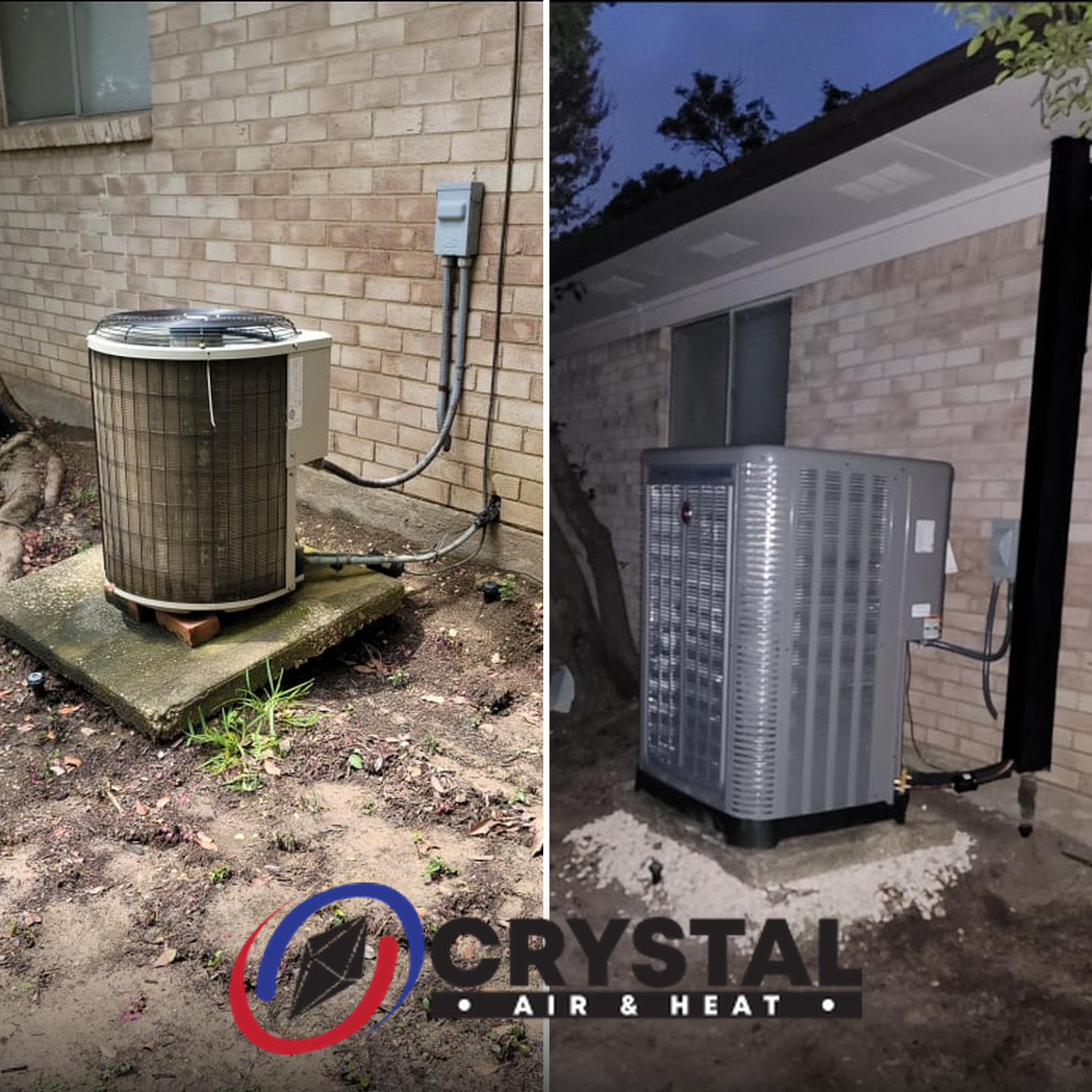 Crystal Air & Heat technician providing HVAC service in the Dallas–Fort Worth area